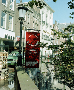 118610 Afbeelding van het reclamebord van het vegetarisch eethuis De Werfkring (Oudegracht aan de Werf 123) op de ...